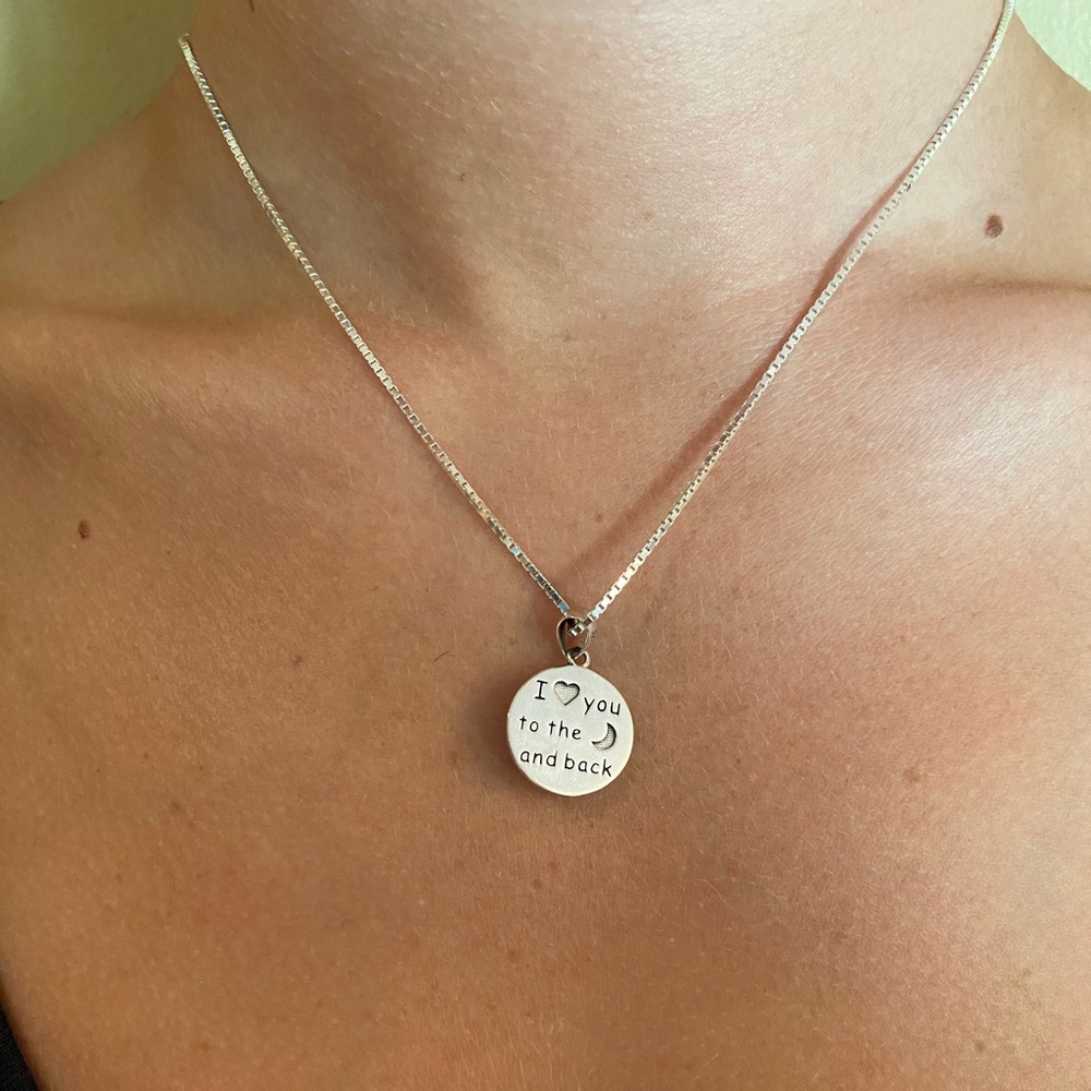Sterling Silver I Love You... Necklace - Picture 6 of 16